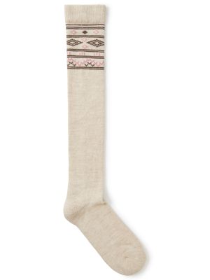 Dubarry Rolestown Fair Isle Alpaca Socks Oat