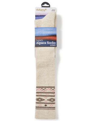 Dubarry Rolestown Fair Isle Alpaca Socks Oat