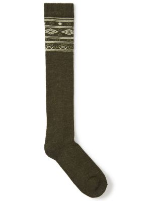 Dubarry Rolestown Fair Isle Alpaca Socks Olive
