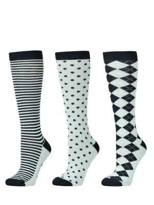 Dublin 3 Pack Socks Navy Surf Spray 