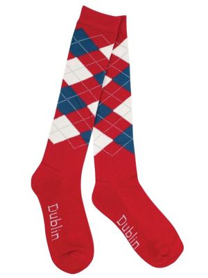 Dublin Argyle Socks Navy/Red/White