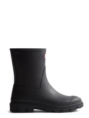 Hunter Womens Downpour Short Boot Black