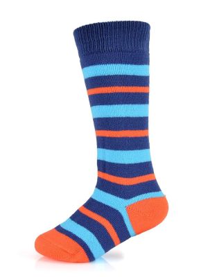 Kids Welly Boot Socks Navy Stripe