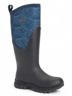 Muck Boots Womens Arctic Sport II Tall Navy Topography